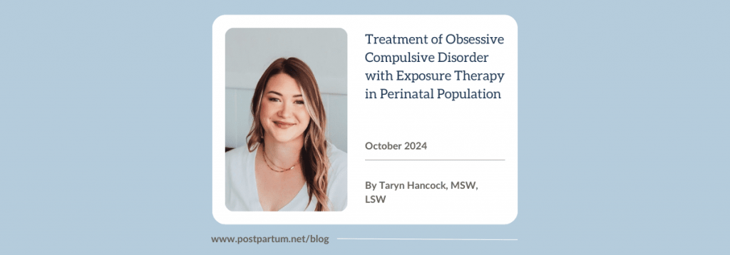 Treatment of Obsessive Compulsive Disorder with Exposure Therapy in Perinatal Population